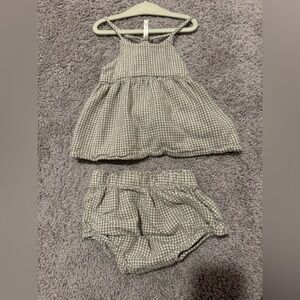 Rylee + cru Gingham Dress and Bloomers Set